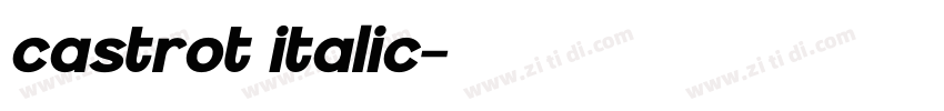 castrot italic字体转换